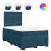 Pat box spring cu saltea, albastru, 120x190 cm, catifea - WALTI WALTI