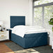 Pat box spring cu saltea, albastru, 120x190 cm, catifea - WALTI WALTI