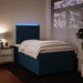 Pat box spring cu saltea, albastru, 120x190 cm, catifea - WALTI WALTI