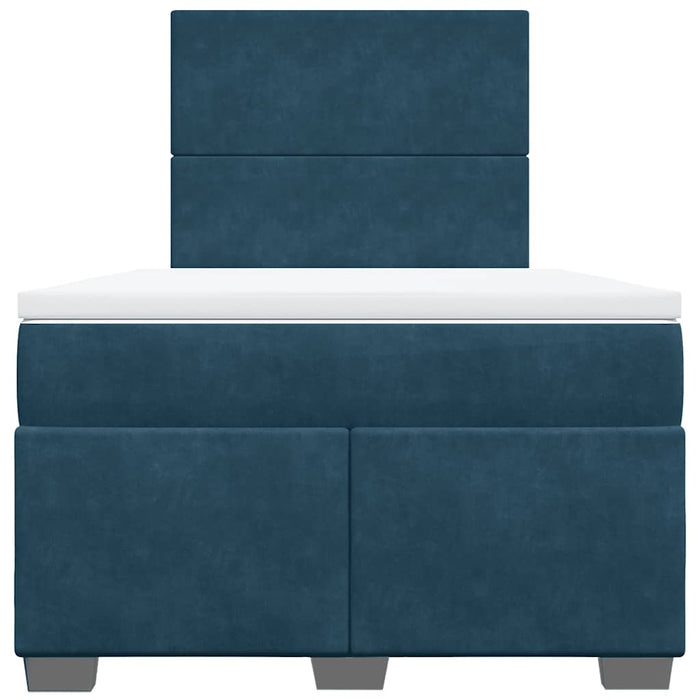 Pat box spring cu saltea, albastru, 120x190 cm, catifea - WALTI WALTI