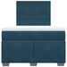 Pat box spring cu saltea, albastru, 120x190 cm, catifea - WALTI WALTI
