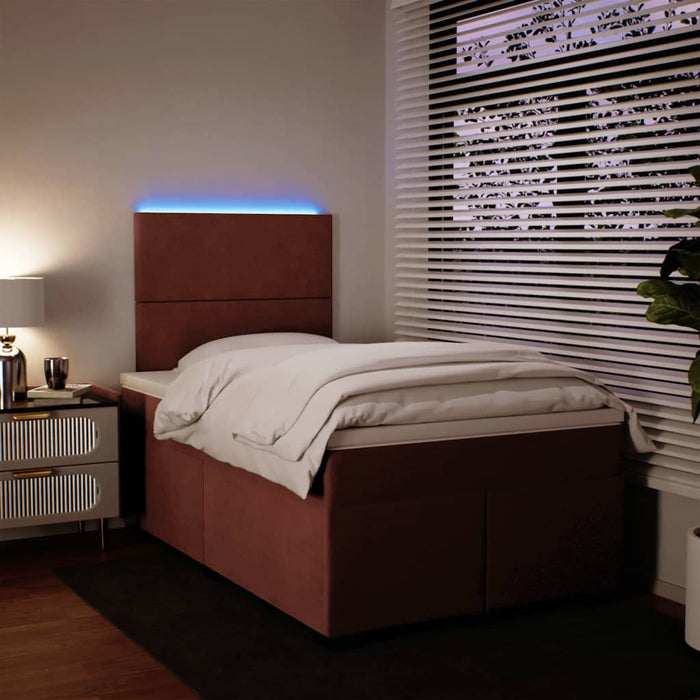 Pat box spring cu saltea, negru, 120x190 cm, catifea - WALTI WALTI