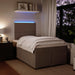 Pat box spring cu saltea, gri deschis, 120x190 cm, catifea - WALTI WALTI