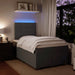 Pat box spring cu saltea, gri închis, 120x190 cm, catifea - WALTI WALTI
