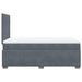 Pat box spring cu saltea, gri închis, 120x190 cm, catifea - WALTI WALTI