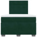 Pat box spring cu saltea, verde închis, 120x190 cm, catifea - WALTI WALTI
