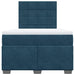 Pat box spring cu saltea, albastru, 120x190 cm, catifea - WALTI WALTI