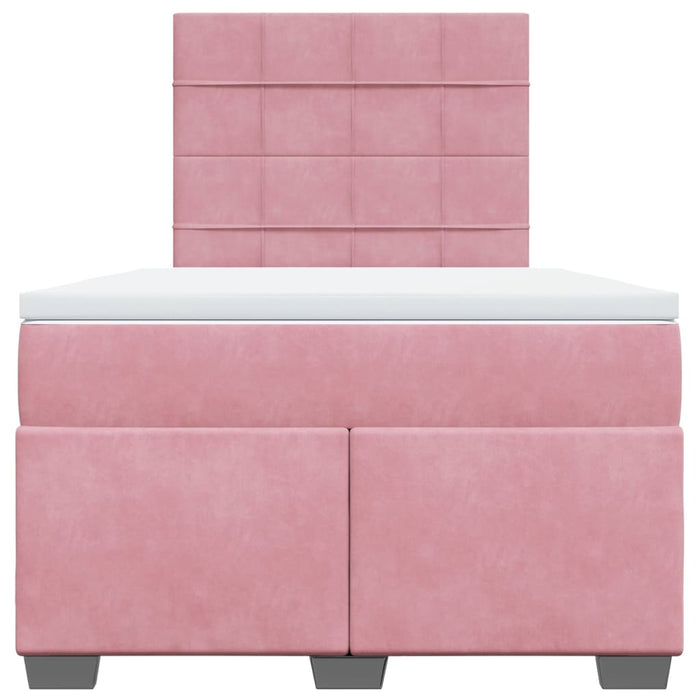 Pat box spring cu saltea, negru, 120x190 cm, catifea - WALTI WALTI