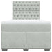 Pat box spring cu saltea, gri deschis, 120x190 cm, catifea - WALTI WALTI