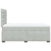 Pat box spring cu saltea, gri deschis, 120x190 cm, catifea - WALTI WALTI