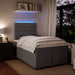 Pat box spring cu saltea, gri închis, 120x190 cm, catifea - WALTI WALTI