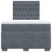Pat box spring cu saltea, gri închis, 120x190 cm, catifea - WALTI WALTI