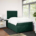 Pat box spring cu saltea, verde închis, 120x190 cm, catifea - WALTI WALTI