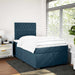 Pat box spring cu saltea, albastru, 120x190 cm, catifea - WALTI WALTI
