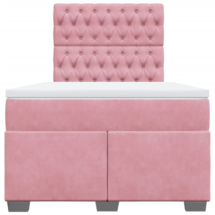 Pat box spring cu saltea, negru, 120x190 cm, catifea - WALTI WALTI