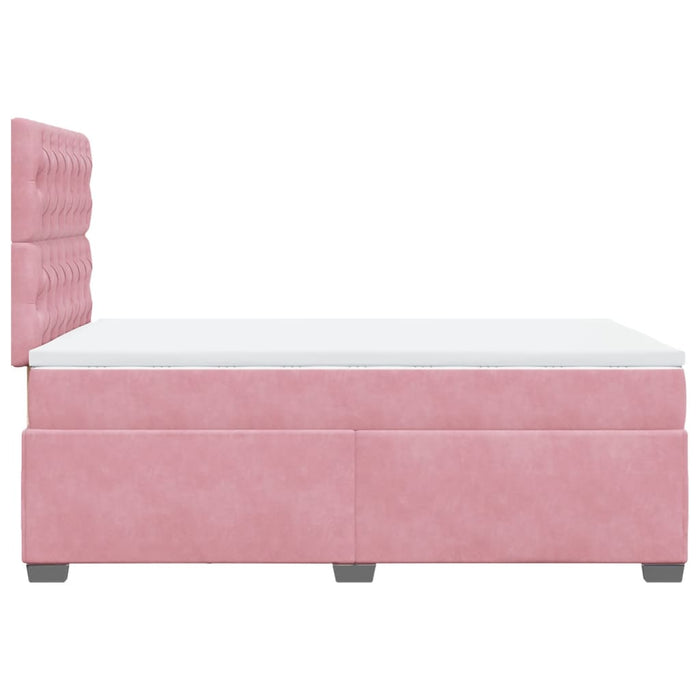 Pat box spring cu saltea, negru, 120x190 cm, catifea - WALTI WALTI
