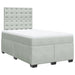 Pat box spring cu saltea, gri deschis, 120x190 cm, catifea - WALTI WALTI