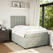 Pat box spring cu saltea, gri deschis, 120x190 cm, catifea - WALTI WALTI
