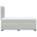 Pat box spring cu saltea, gri deschis, 120x190 cm, catifea - WALTI WALTI