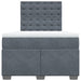 Pat box spring cu saltea, gri închis, 120x190 cm, catifea - WALTI WALTI