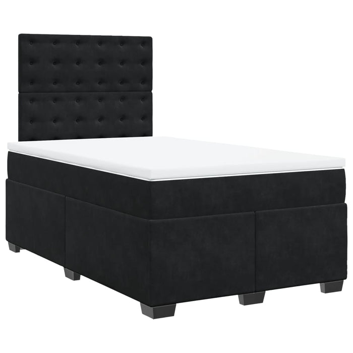 Pat box spring cu saltea, negru, 120x190 cm, catifea - WALTI WALTI