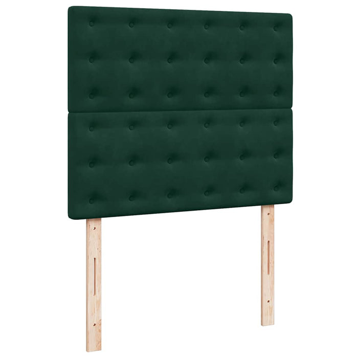 Pat box spring cu saltea, verde închis, 120x190 cm, catifea - WALTI WALTI