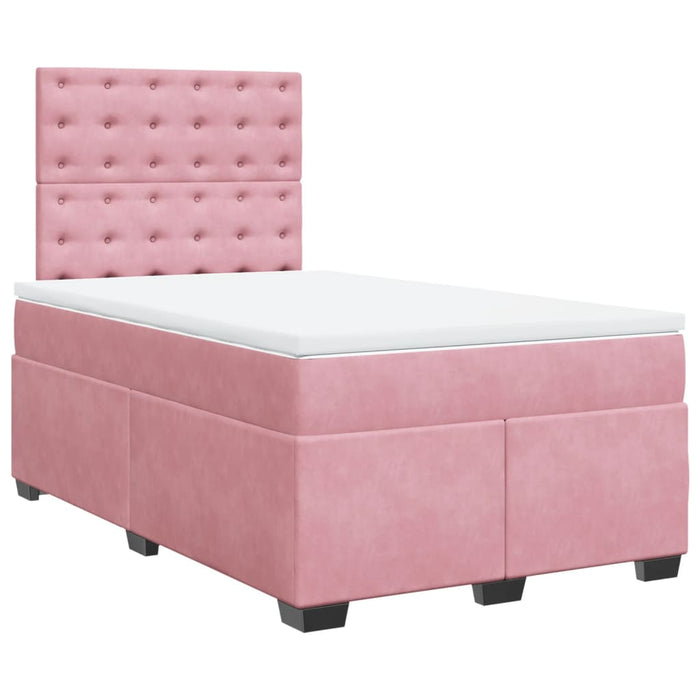 Pat box spring cu saltea, negru, 120x190 cm, catifea - WALTI WALTI