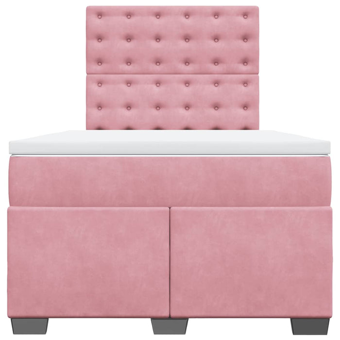 Pat box spring cu saltea, negru, 120x190 cm, catifea - WALTI WALTI