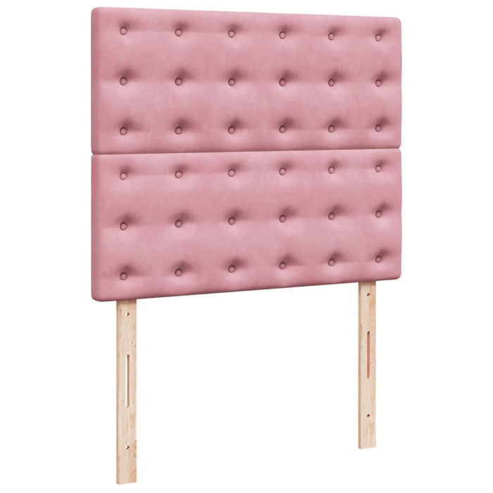Pat box spring cu saltea, negru, 120x190 cm, catifea - WALTI WALTI