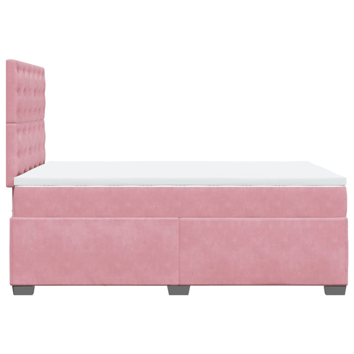 Pat box spring cu saltea, negru, 120x190 cm, catifea - WALTI WALTI