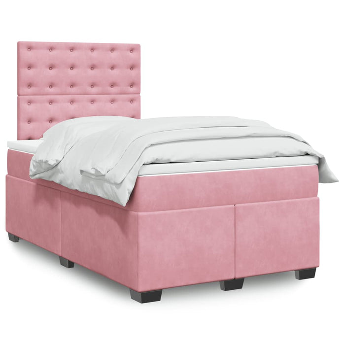 Pat box spring cu saltea, negru, 120x190 cm, catifea - WALTI WALTI