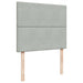 Pat continental cu saltea, gri deschis, 120x200 cm, catifea - WALTI WALTI