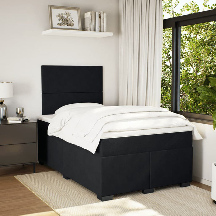 Pat box spring cu saltea, negru, 120x200 cm, catifea - WALTI WALTI