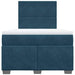 Pat box spring cu saltea, albastru, 120x200 cm, catifea - WALTI WALTI