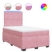 Pat box spring cu saltea, roz, 120x200 cm, catifea - WALTI WALTI