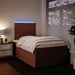 Pat box spring cu saltea, roz, 120x200 cm, catifea - WALTI WALTI