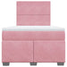 Pat box spring cu saltea, roz, 120x200 cm, catifea - WALTI WALTI