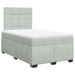 Pat continental cu saltea, gri deschis, 120x200 cm, catifea - WALTI WALTI