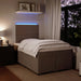 Pat continental cu saltea, gri deschis, 120x200 cm, catifea - WALTI WALTI