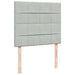 Pat continental cu saltea, gri deschis, 120x200 cm, catifea - WALTI WALTI