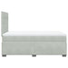 Pat continental cu saltea, gri deschis, 120x200 cm, catifea - WALTI WALTI