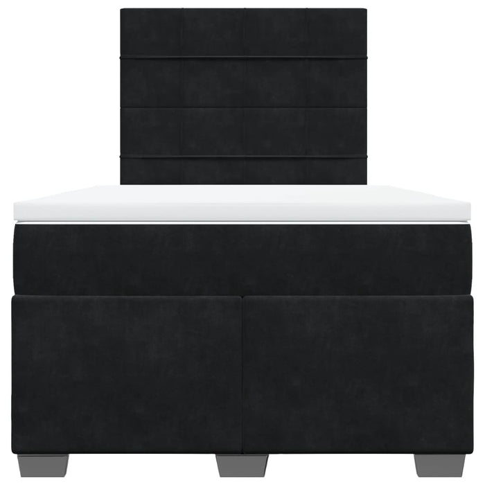 Pat box spring cu saltea, negru, 120x200 cm, catifea - WALTI WALTI