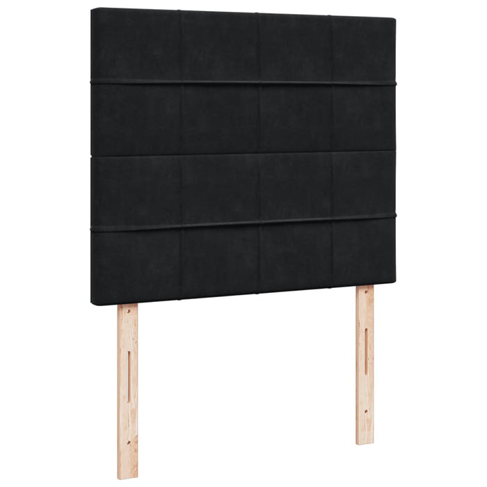 Pat box spring cu saltea, negru, 120x200 cm, catifea - WALTI WALTI