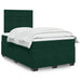 Pat box spring cu saltea, verde închis, 120x200 cm, catifea - WALTI WALTI