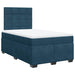 Pat box spring cu saltea, albastru, 120x200 cm, catifea - WALTI WALTI
