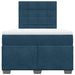 Pat box spring cu saltea, albastru, 120x200 cm, catifea - WALTI WALTI