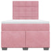 Pat box spring cu saltea, roz, 120x200 cm, catifea - WALTI WALTI