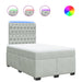 Pat continental cu saltea, gri deschis, 120x200 cm, catifea - WALTI WALTI