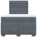 Pat box spring cu saltea, gri închis, 120x200 cm, catifea - WALTI WALTI