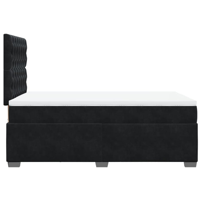 Pat box spring cu saltea, negru, 120x200 cm, catifea - WALTI WALTI